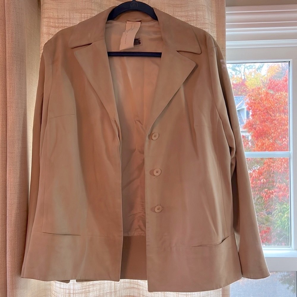 Philosophy di Alberta Ferretti Made in Italy leather blazer